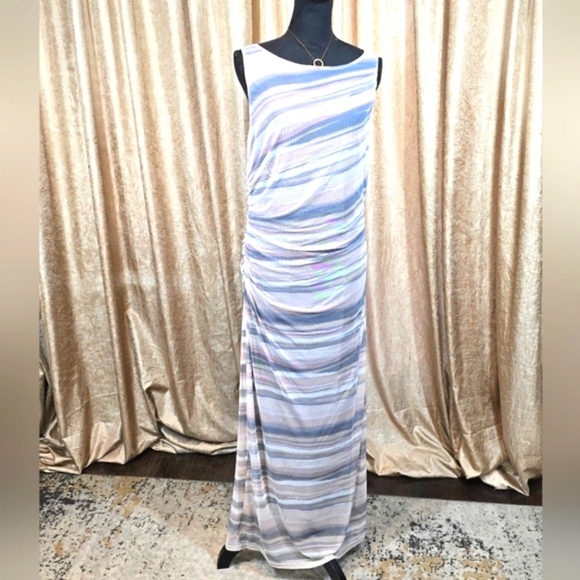 Nicole Miller Sleeveless Mesh Maxi Dress - Picture 13 of 15